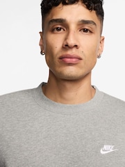 Nike Dark Grey Heather Club Crew Sweatshirt - Image 3 of 3