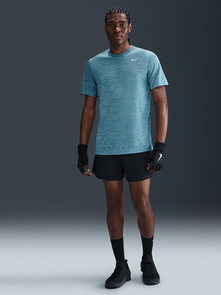 Nike Smokey Blue Dri-FIT Veneer Training T-Shirt - Image 2 of 5 Nike Smokey Blue Dri-FIT Veneer Training T-Shirt - Image 2 of 5