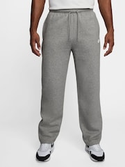 Nike Dark Grey Heather Club Fleece Open Hem Joggers - Image 1 of 3