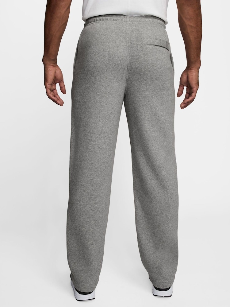 Nike Dark Grey Heather Club Fleece Open Hem Joggers - Image 2 of 3