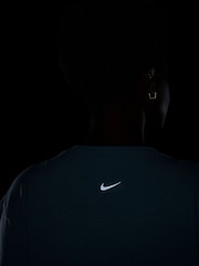 Nike Smokey Blue Dri-Fit One Relaxed Short Sleeve Top - Image 4 of 4