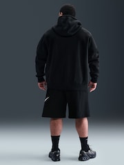Nike Black Club Fleece Graphic Print Shorts - Image 10 of 10