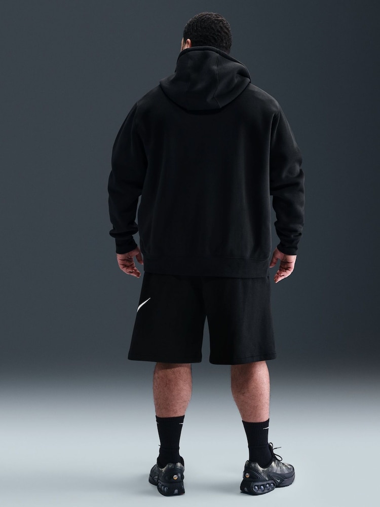 Nike Black Club Fleece Graphic Print Shorts - Image 10 of 10