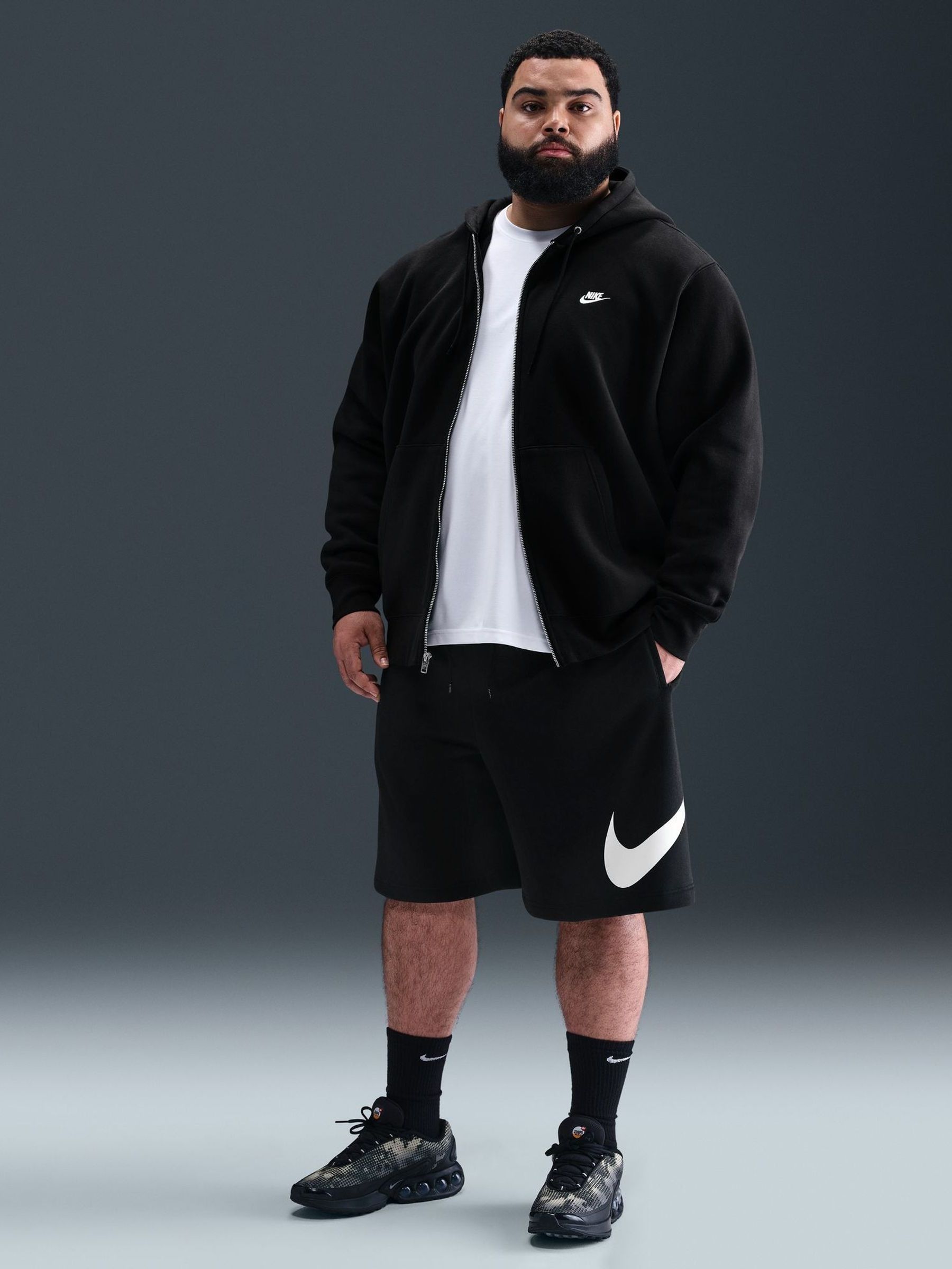 nike fleece graphic shorts