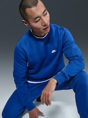 Nike Royal Blue Club Crew Sweatshirt - Image 4 of 5