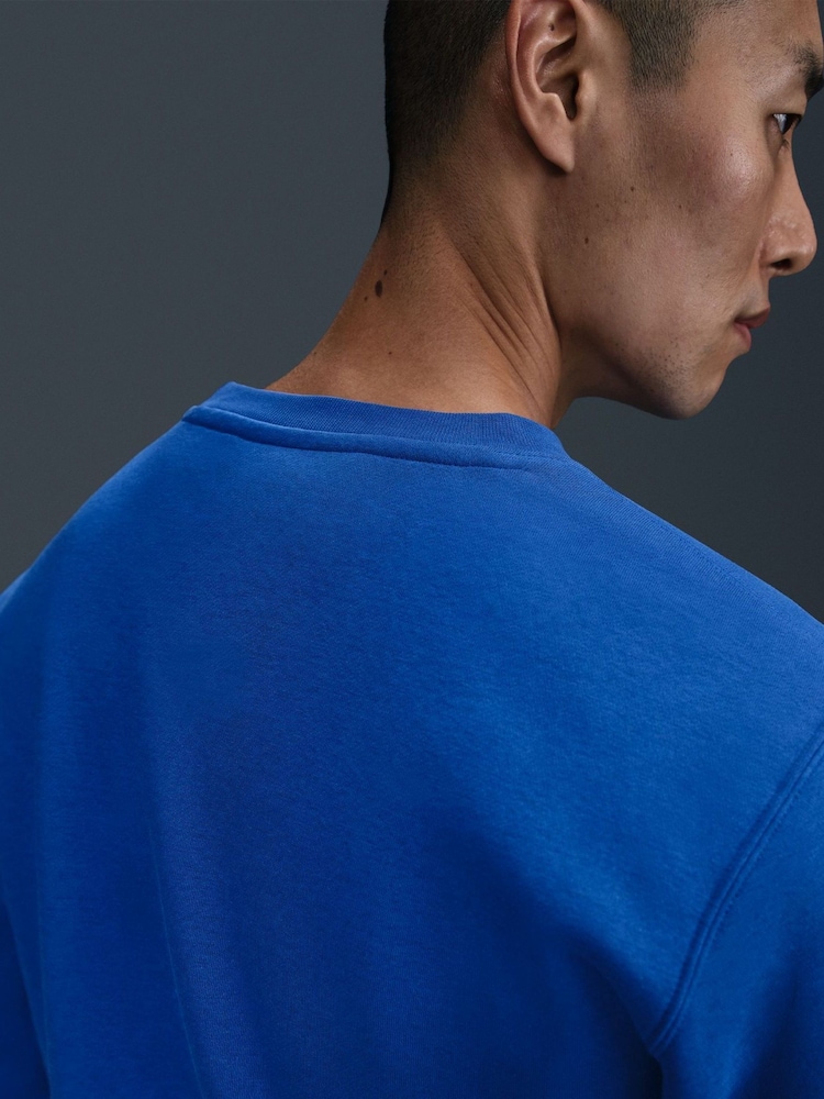 Nike Royal Blue Club Crew Sweatshirt - Image 5 of 5