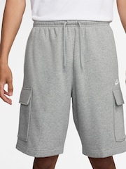 Nike Dark Grey Heather Club Fleece Cargo Shorts - Image 1 of 1
