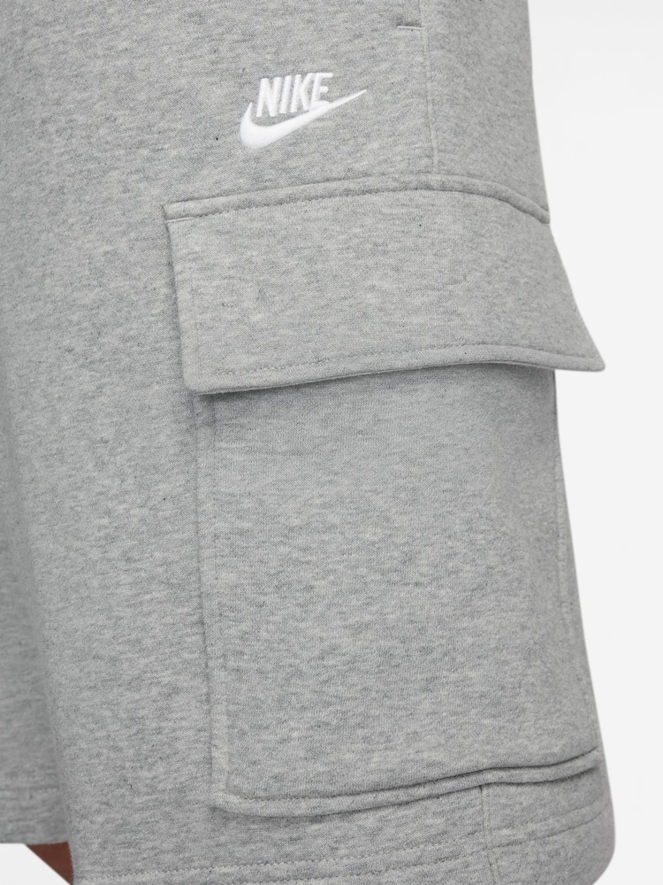 Dunkelgrau meliert - Nike Club Cargoshorts aus Fleece  - Bild 4 von 4