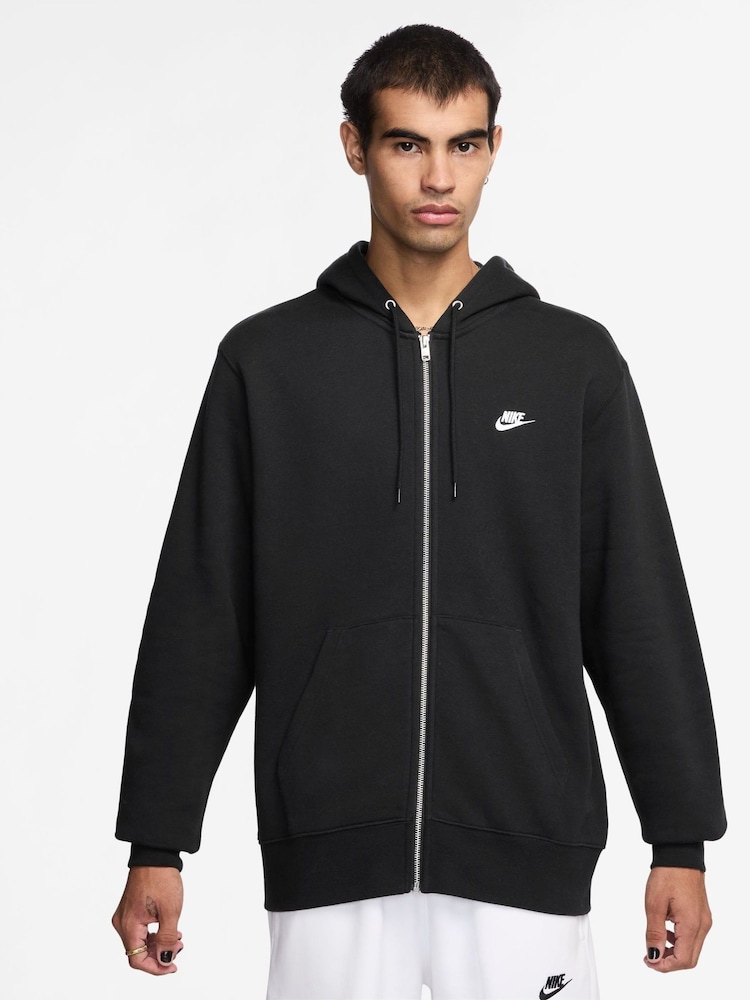 Nike Black Club Full Zip Hoodie - Image 1 of 10