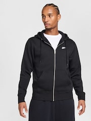 Nike Black Club Full Zip Hoodie - Image 3 of 10