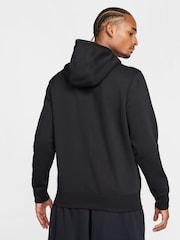 Nike Black Club Full Zip Hoodie - Image 4 of 10
