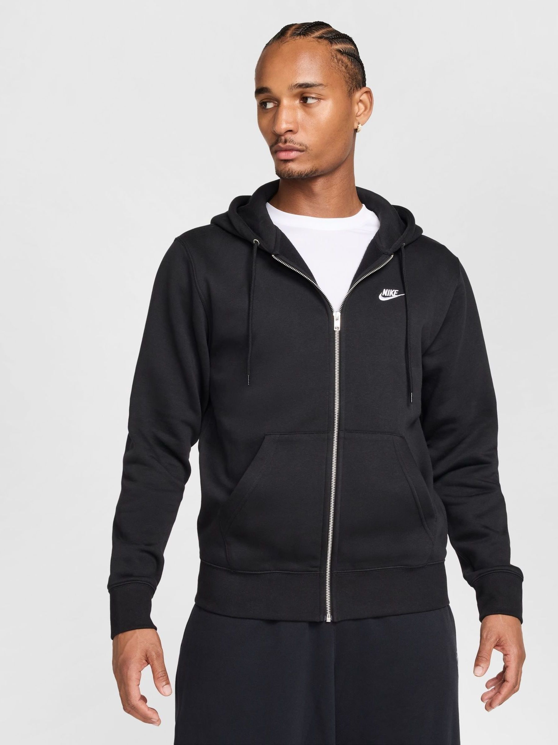 black nike sweatshirt zip up