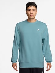 Nike Denim Turquoise Club Crew Sweatshirt - Image 1 of 3
