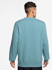 Nike Denim Turquoise Club Crew Sweatshirt - Image 2 of 3