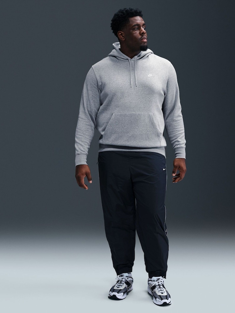 Hellgrau meliert - Nike Club Kapuzensweatshirt - Bild 10 von 10