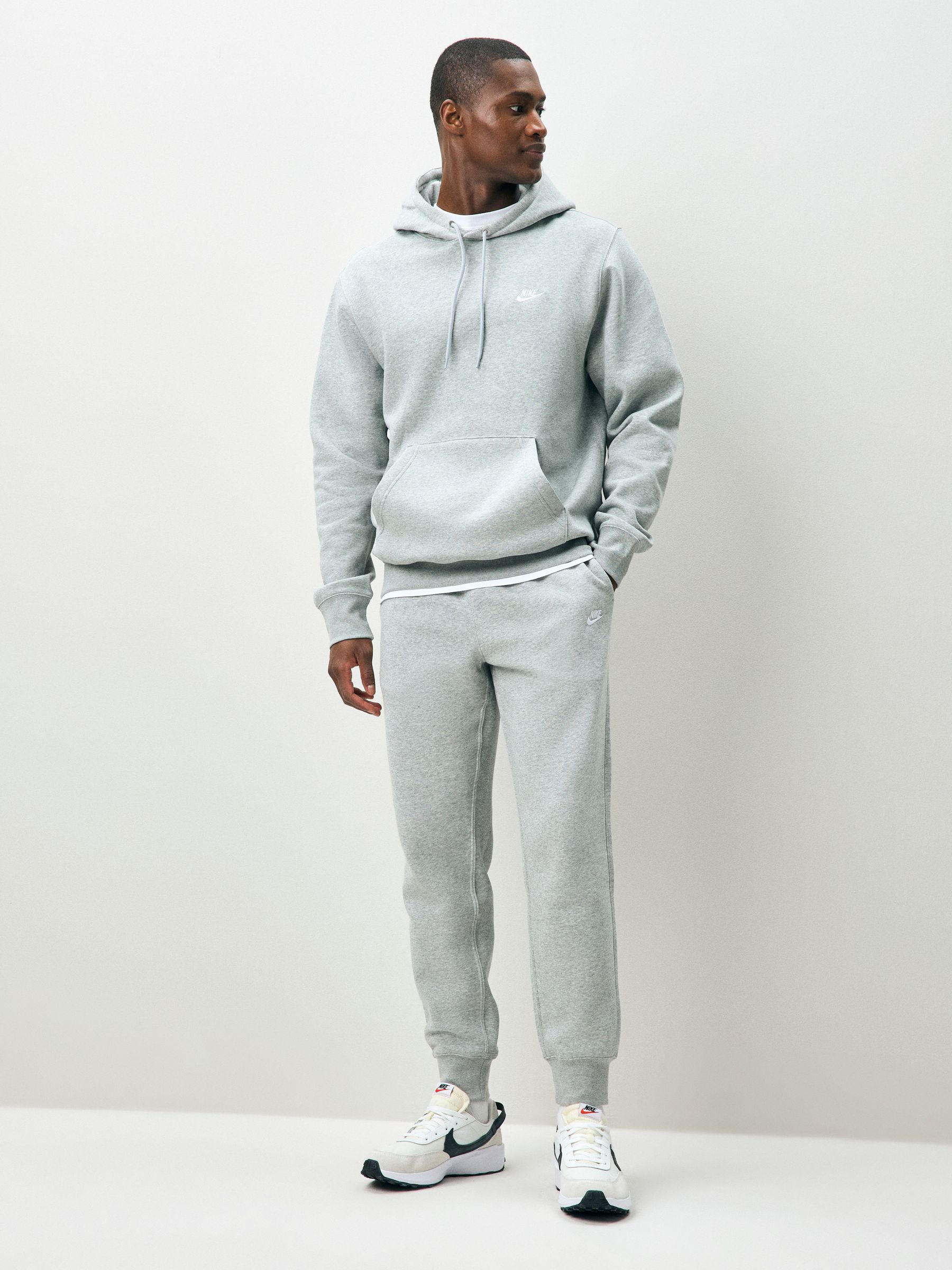 nike grey marl hoodie