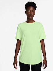 Nike Lime Green Dri-Fit One Relaxed Short Sleeve Top - Image 1 of 3