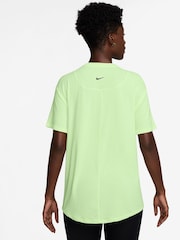 Nike Lime Green Dri-Fit One Relaxed Short Sleeve Top - Image 2 of 3