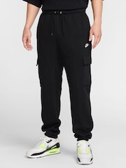 Nike Black Club Fleece Cargo Joggers - Image 1 of 7