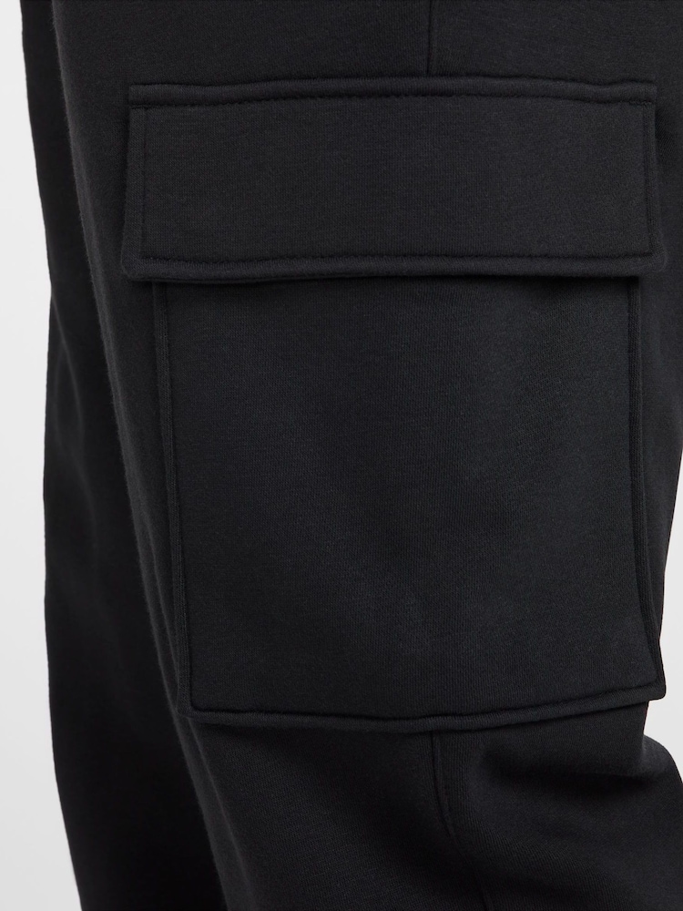 Nike Black Club Fleece Cargo Joggers - Image 7 of 7