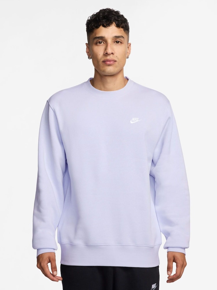 Nike Amethyst Purple Club Crew Sweatshirt - Image 1 of 3 Nike Amethyst Purple Club Crew Sweatshirt - Image 1 of 3