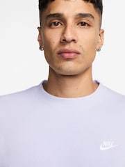 Nike Amethyst Purple Club Crew Sweatshirt - Image 3 of 3
