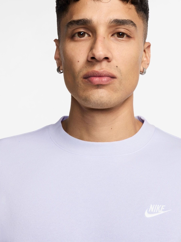 Nike Amethyst Purple Club Crew Sweatshirt - Image 3 of 3