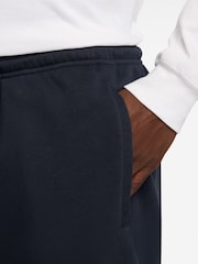 Nike Obsidian Navy Club Fleece Graphic Print Shorts - Image 4 of 4