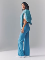 Smokey Blue - Nike One – Ausgestellte Leggings mit hoher Taille und Umschlag - Bild 4 von 6