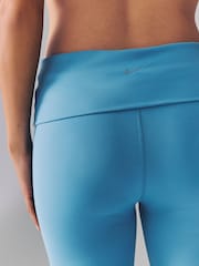 Smokey Blue - Nike One – Ausgestellte Leggings mit hoher Taille und Umschlag - Bild 6 von 6