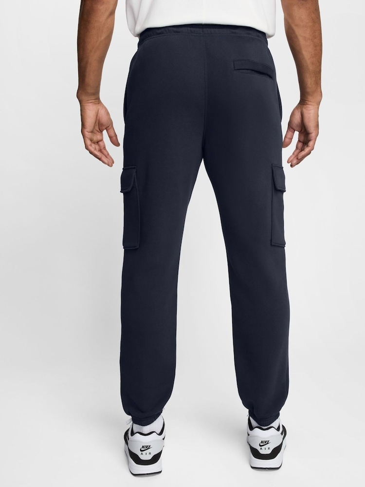 Nike Obsidian Navy Club Fleece Cargo Joggers - Image 2 of 3