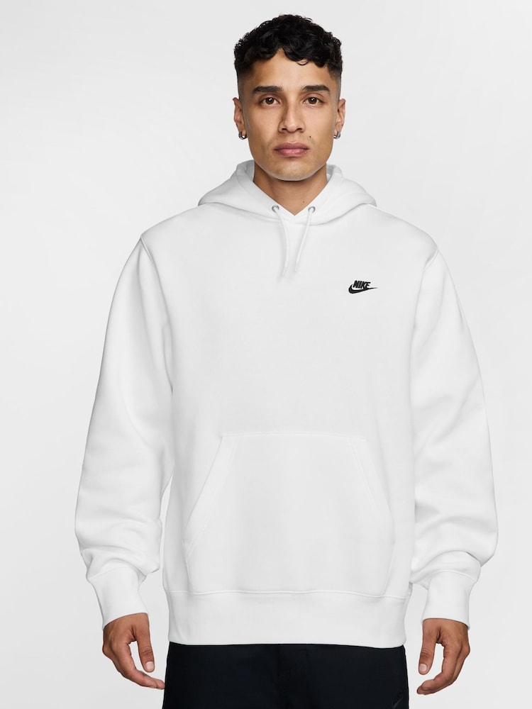 Nike White Club Pullover Hoodie - Image 1 of 5