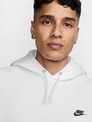 Nike White Club Pullover Hoodie - Image 3 of 5