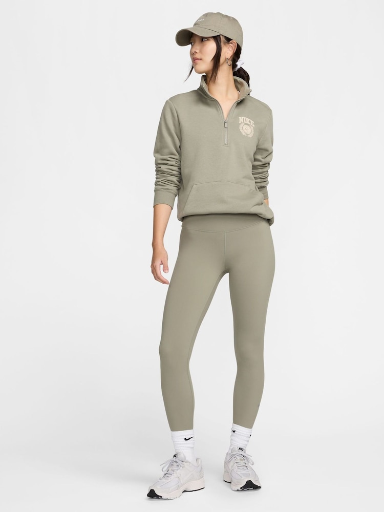 Nike Light Khaki One High Waisted 7/8 Leggings - Image 7 of 7