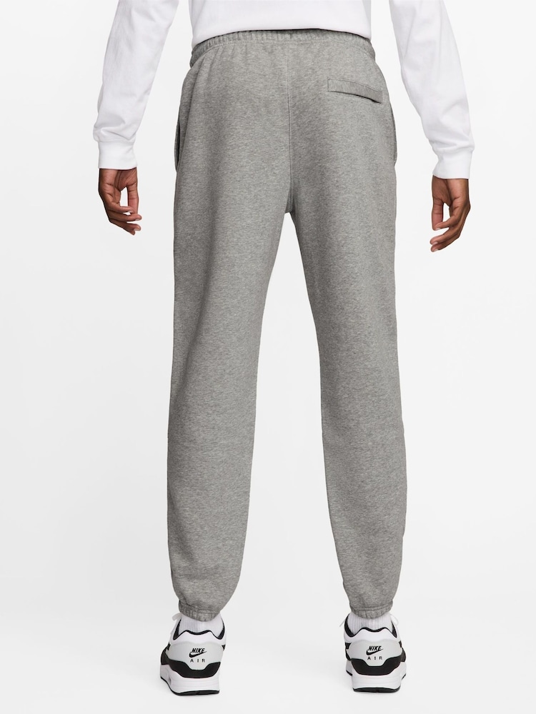 Nike Dark Grey Heather Club Fleece Cuffed Joggers - Image 2 of 3 Nike Dark Grey Heather Club Fleece Cuffed Joggers - Image 2 of 3