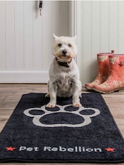 Pet Rebellion Black Stop Muddy Paws Absorbent Machine Washble Pet Rug - Image 1 of 1