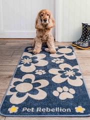 Pet Rebellion Blue Stop Muddy Paws Absorbent Machine Washble Pet Rug - Image 1 of 1
