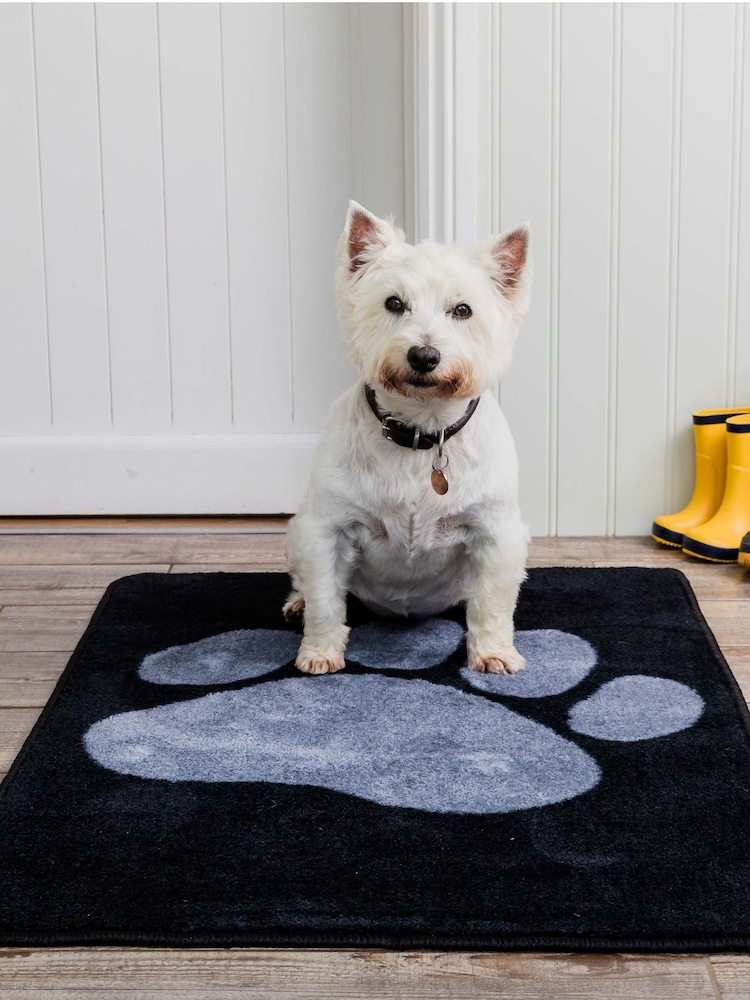 Pet Rebellion Black Large Stop Muddy Paws Absorbent Machine Washble Homecar Rug Cover - Image 1 of 1 Pet Rebellion Black Large Stop Muddy Paws Absorbent Machine Washble Homecar Rug Cover - Image 1 of 1