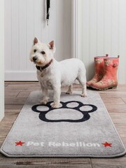 Pet Rebellion Grey Stop Muddy Paws Absorbent Machine Washble Pet Rug - Image 1 of 1
