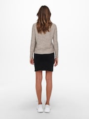 ONLY Natural Pointelle Knitted Round Neck Jumper - Image 3 of 5