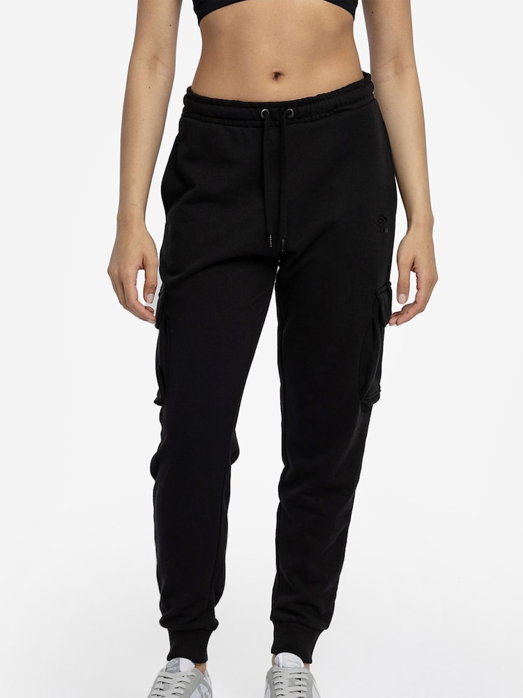 Umbro Black Womens Diamond Utility Pocket Jog Pants - Image 1 of 5