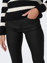 ONLY Black Blush Mid Waist Flared Jeans With Super Stretch - Image 3 of 5