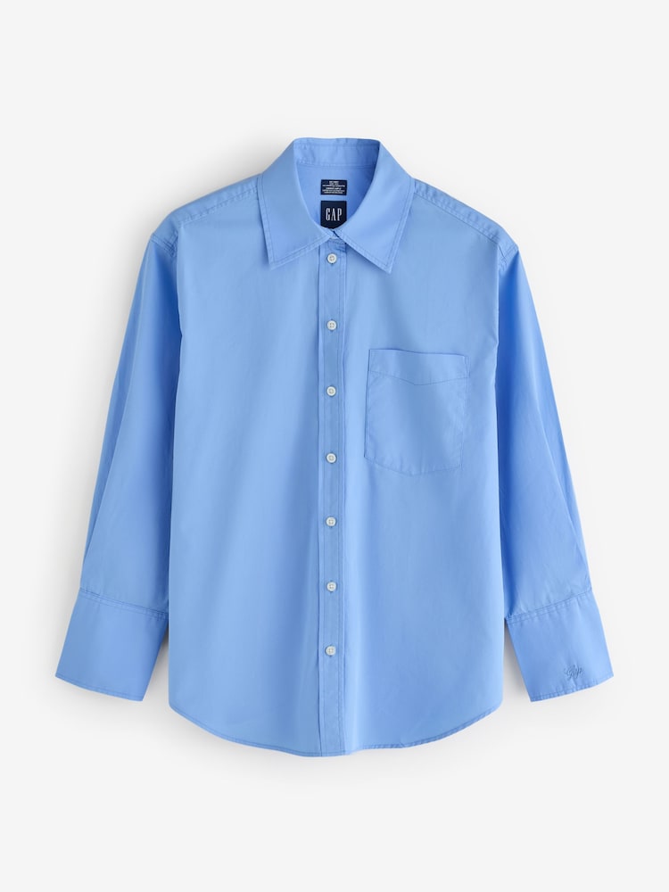 Azul - Camisa grande de popelina de Gap - Imagen 1 de 4