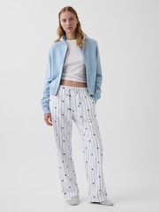 White & Blue Brannan Bear - Gap Check Softest Flannel Pyjama Bottoms - Imaginea 2 din 5