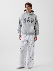 White & Blue Brannan Bear - Gap Check Softest Flannel Pyjama Bottoms - Imaginea 3 din 5