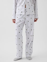 White & Blue Brannan Bear - Gap Check Softest Flannel Pyjama Bottoms - Imaginea 4 din 5