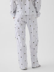 White & Blue Brannan Bear - Gap Check Softest Flannel Pyjama Bottoms - Imaginea 5 din 5