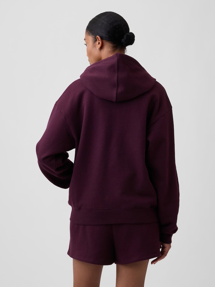 bordeaux - Sweat à capuche Gap zippé à logo décontracté - Image 2 de 5