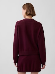 Burgunderrot - Gap Oversized-Strickjacke - Bild 2 von 4