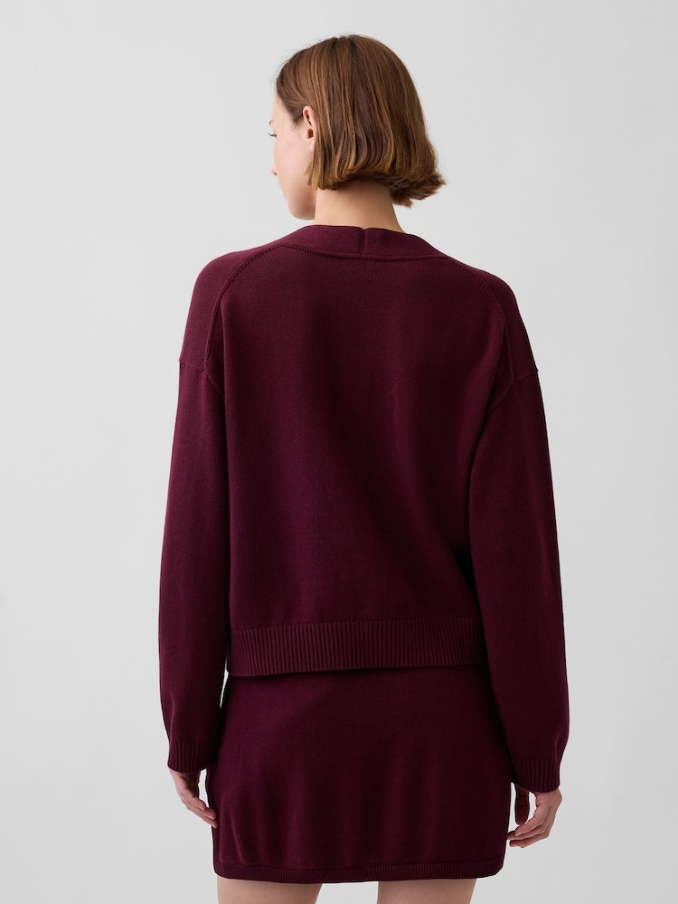Burgunderrot - Gap Oversized-Strickjacke - Bild 2 von 4 Burgunderrot - Gap Oversized-Strickjacke - Bild 2 von 4